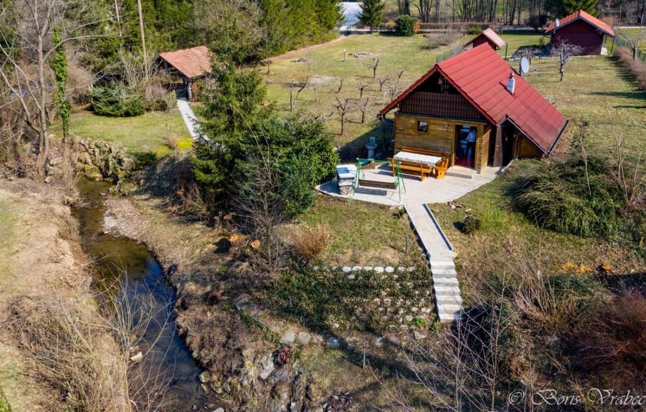 Wooden Cabin Zurej With Hot Tub Bukovje v Babni Gori Luaran gambar