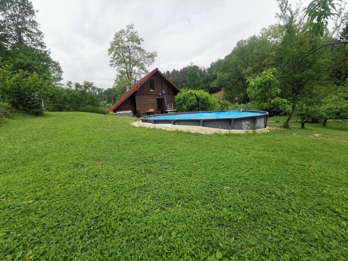 Wooden Cabin Zurej With Hot Tub Bukovje v Babni Gori Luaran gambar